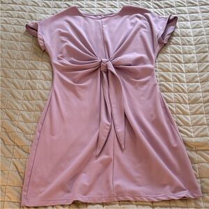 LAST CHANCE❗️ SHEIN Lavender Tie-Front Short Sleeve Dress
